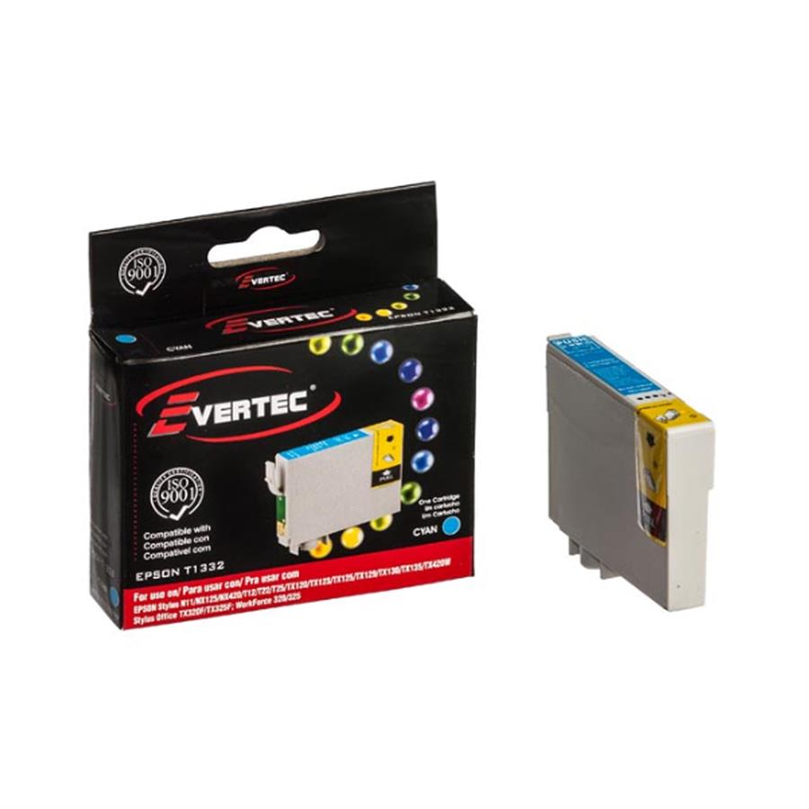 Cartucho Evertec Compatible Con Epson T133 2 Cyan