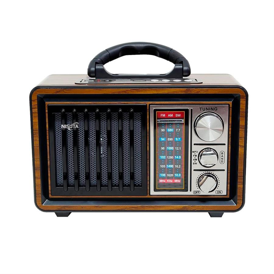 Radio Nisuta RV18 Vintage Am Fm Bluetooth Linterna