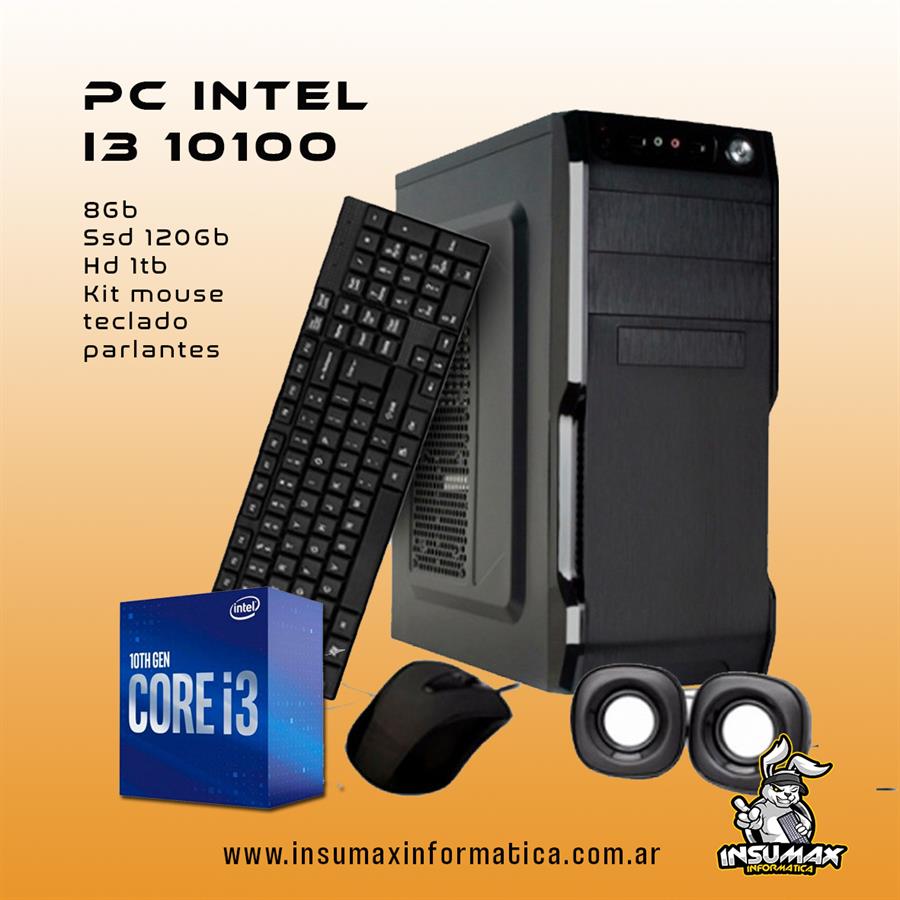 Pc Intel I3 10100 8Gb Ssd 120gb Hd 1Tb