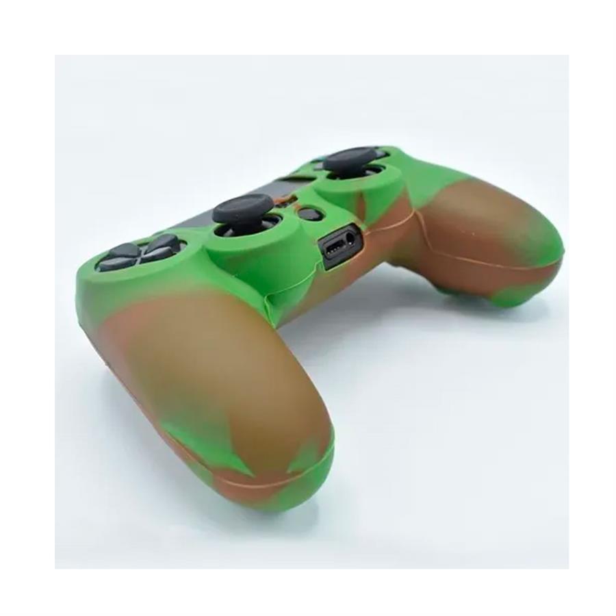 Funda de Silicona protectora para joystick de PS4 Camuflada Verde Marron