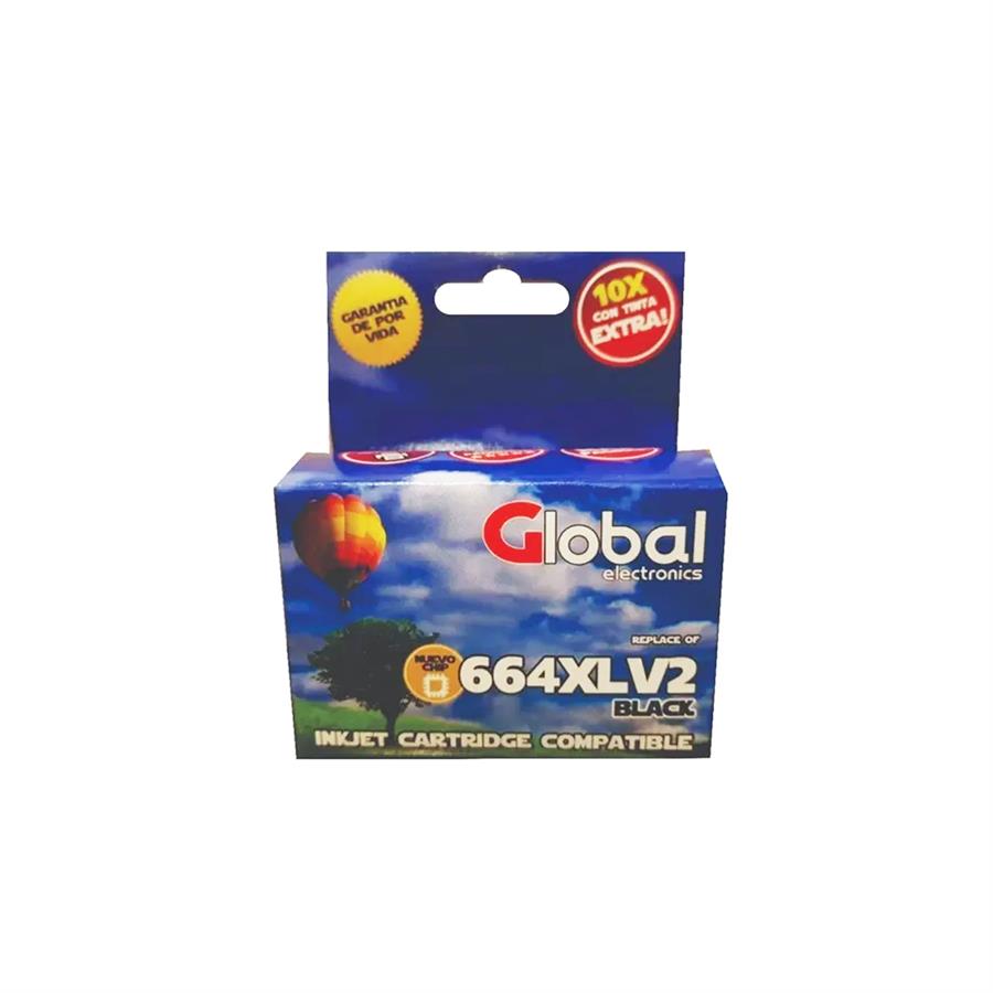 Cartucho de Tinta gLOBAL compatible HP 664XL Black