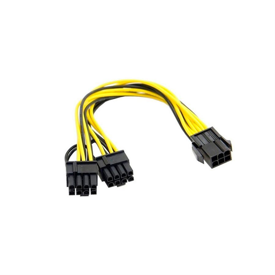 Adaptador de 6 pines a 2 conectores de 8 pines para placa VGA, ideal mineria NSAD628M