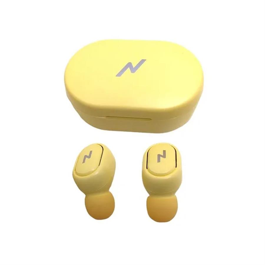 Auricular Noga Bluetooth Twins 13 Earbuds - Amarillo - NG-BTWINS 13