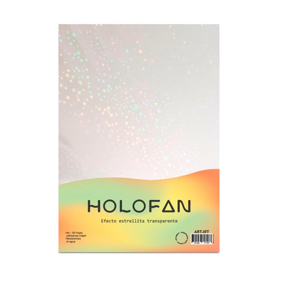 Papel Holofan Efecto Estrellita Transparente A4 20H