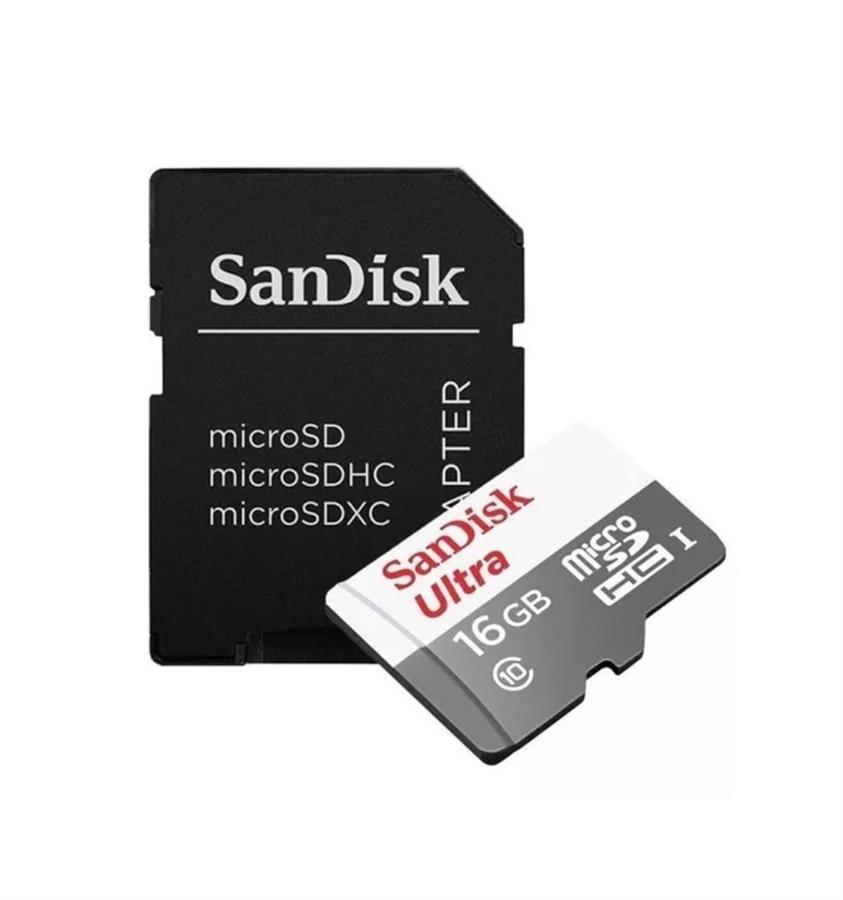 Tarjeta Micro Sd Sandisk 16gb Ultra C10 C/Adapt 100mbp/S