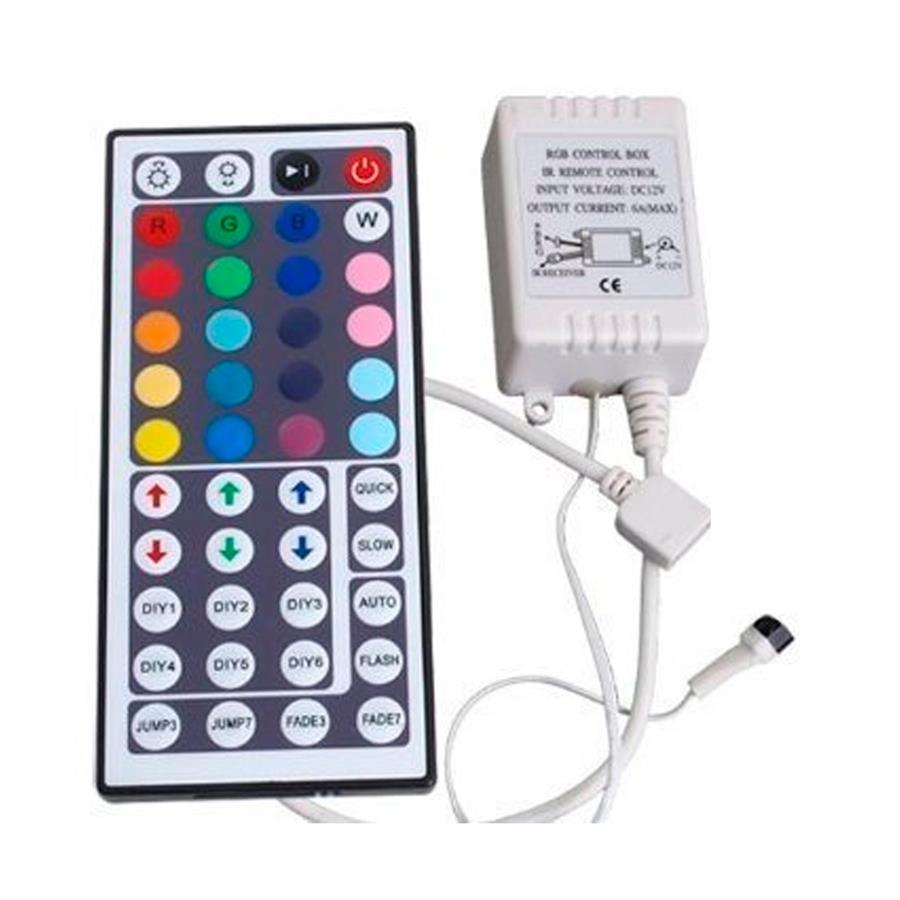Control Remoto + Controladora Para Tira Led Rgb 5050 44 Botones
