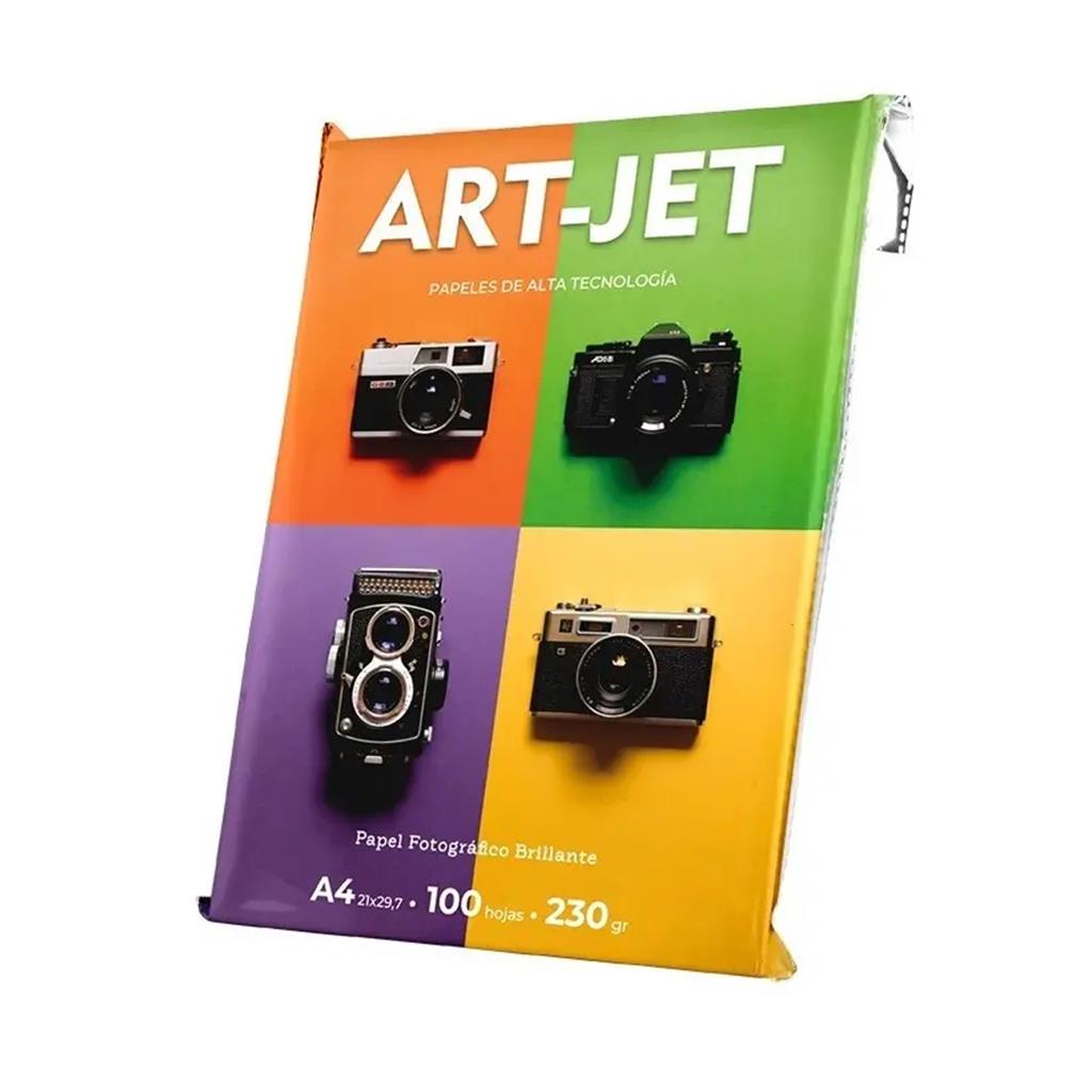 Papel Fotográfico Art-Jet Brillante  230G A4 100 Hojas