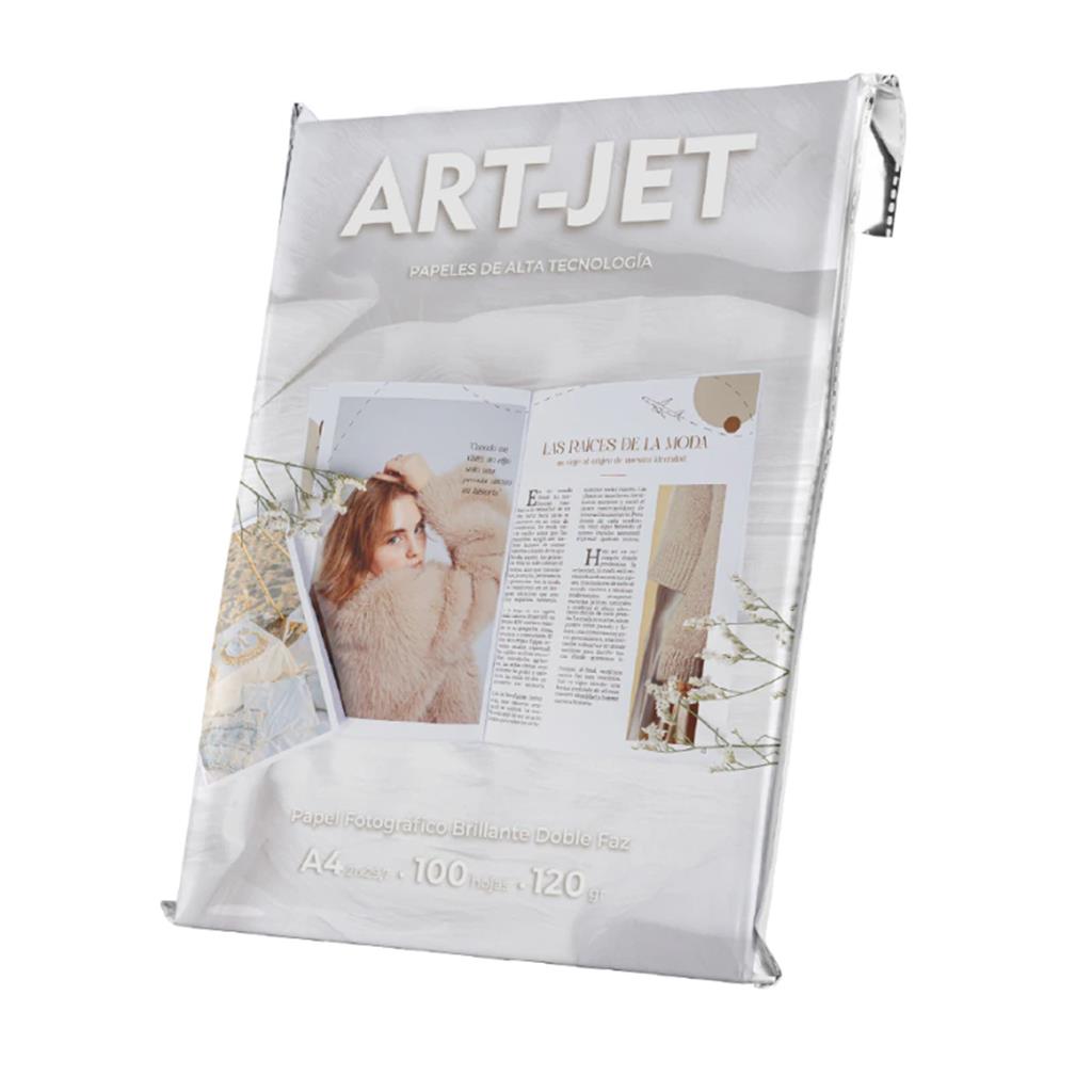 Papel Fotográfico Art-Jet Doble Faz Brillante 120g A4 x 100 Hojas