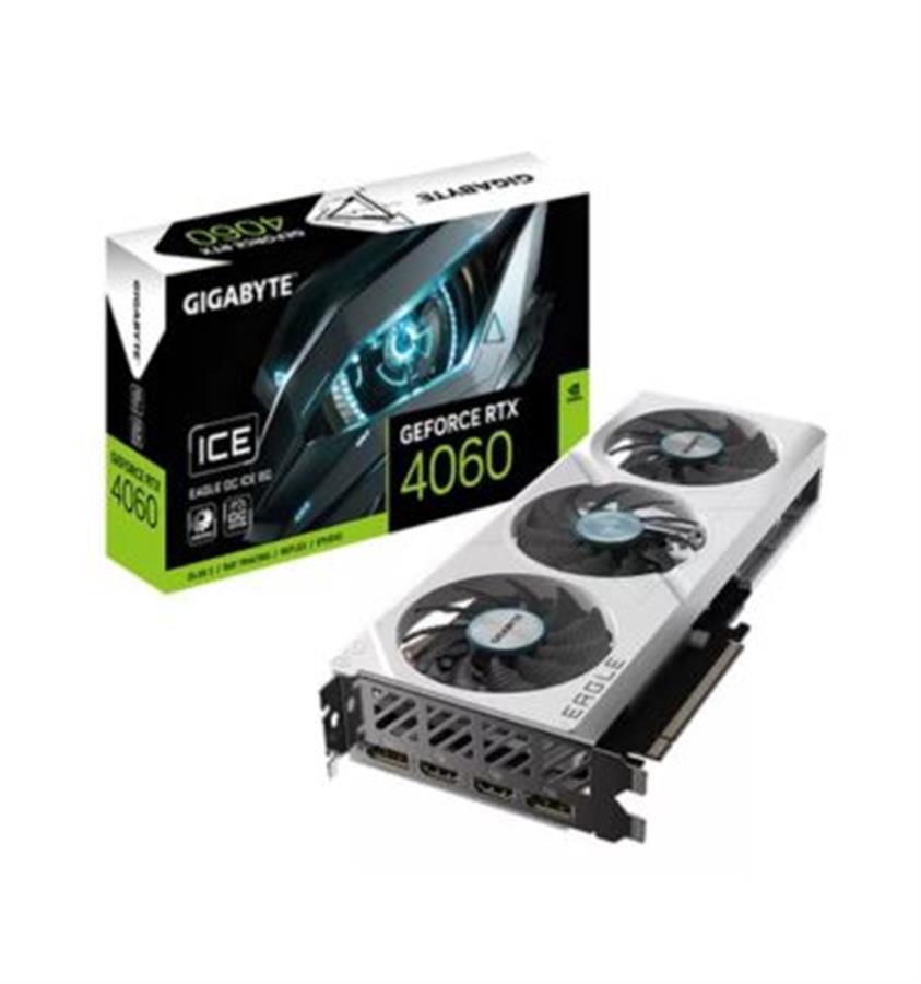 Placa De Video Gigabyte Rtx 4060 Eagle Oc Ice 8gb (White)