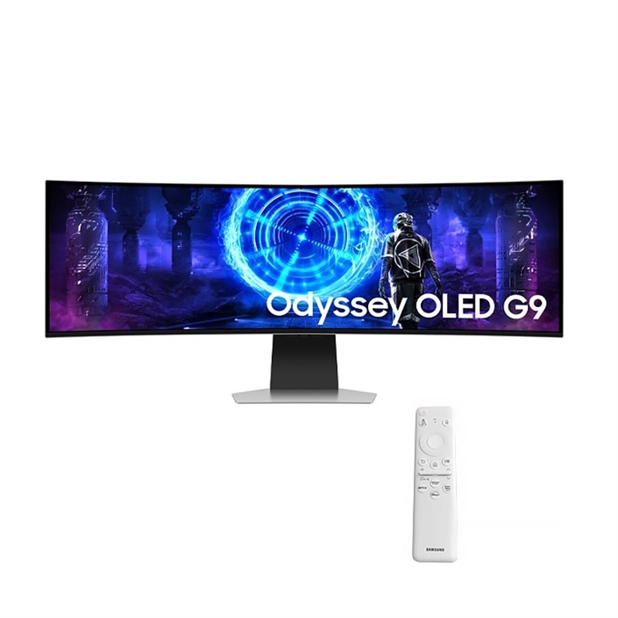 Monitor inteligente curvo Samsung Odyssey OLED G9 S49DG956SN de 49" Dual QHD 32:9, 0,03 ms GTG con Wi-Fi y HDMI