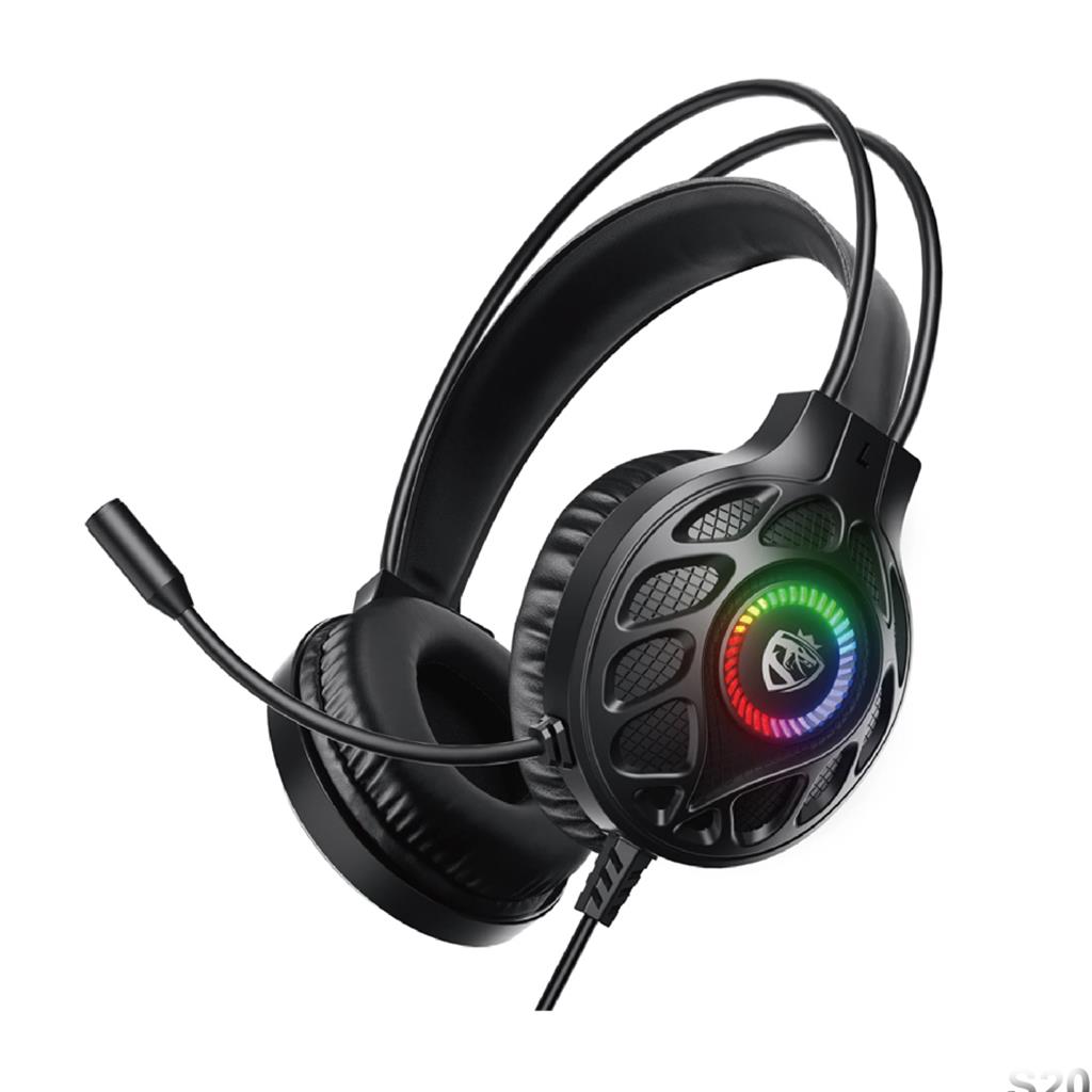 Auricular Gamer S200 3.5mm + USB con Adaptador 1 a 2