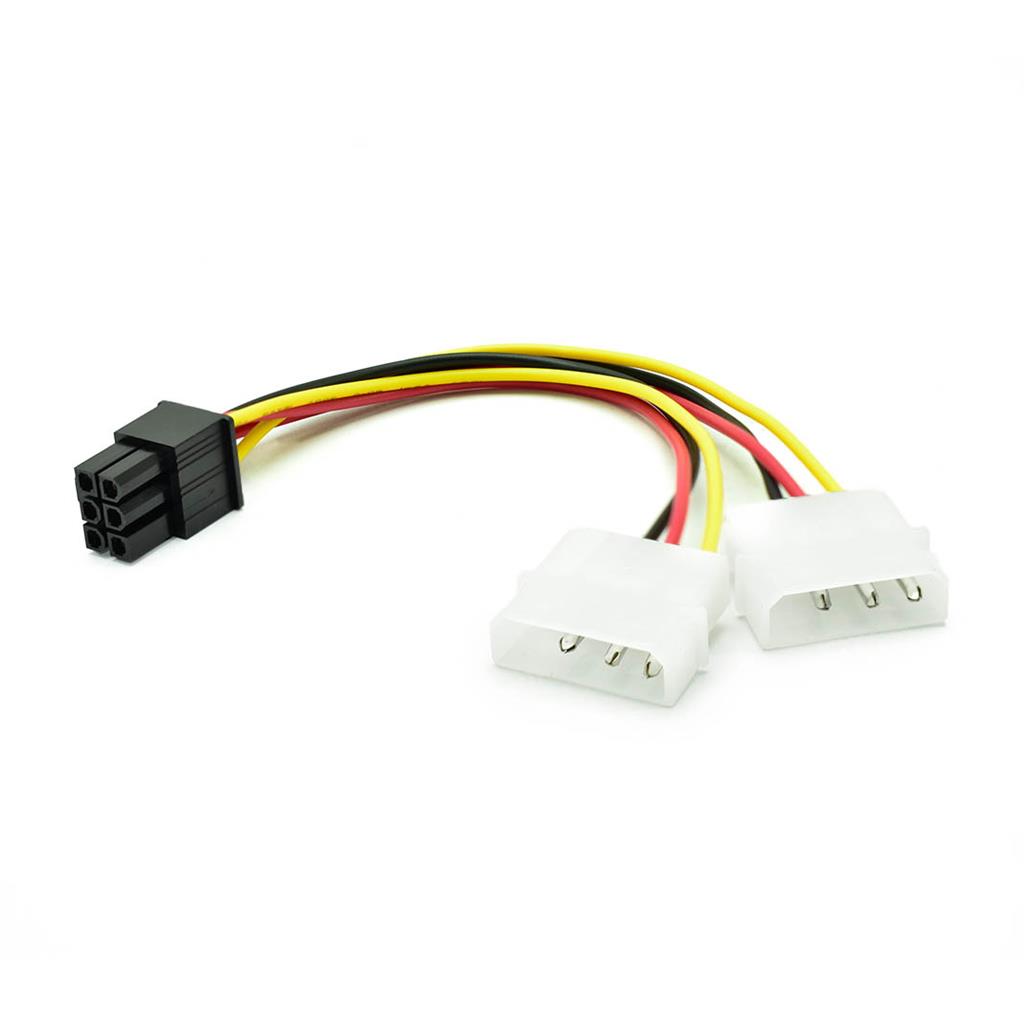 Adaptador 6 pines a 2 molex 4 pines para placas VGA NSAD624