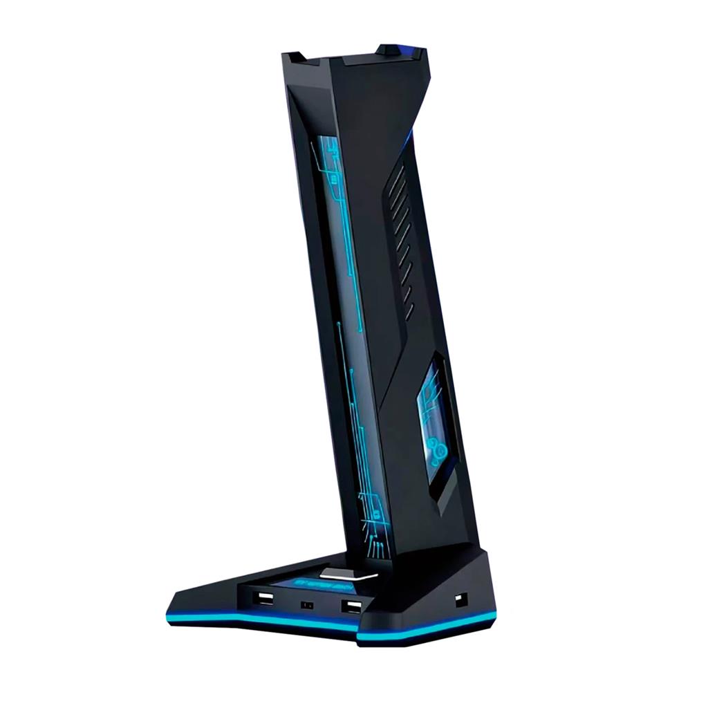 Soporte para Auriculares H74 RGB con Puerto USB Negro