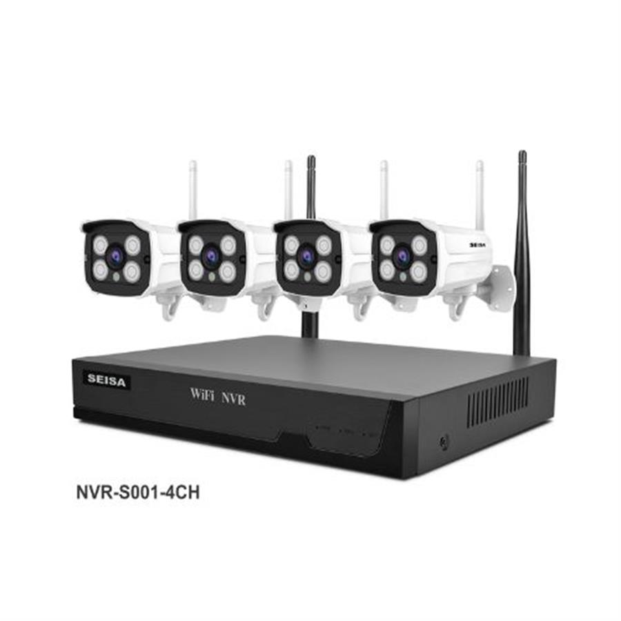 Kit Dvr 4 Camaras Wifi Seisa Nvr S001 4ch