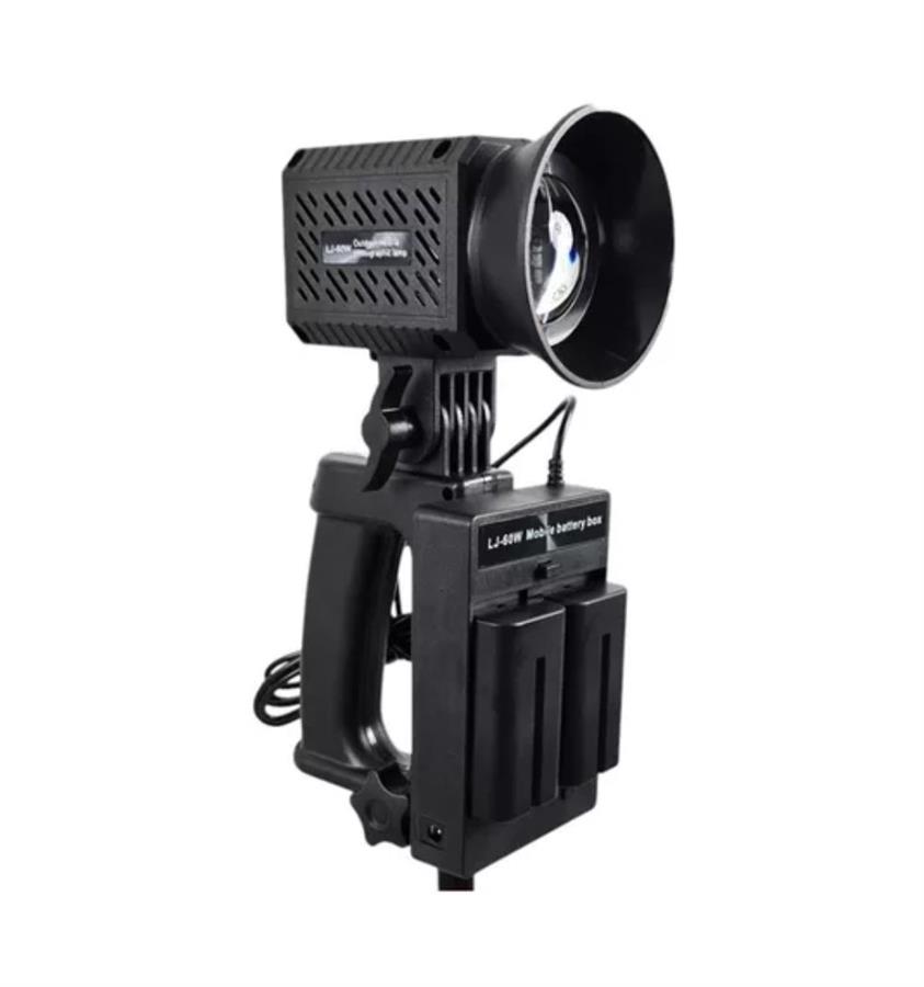 Lj-60w Luz Continua Flash Iluminador De Mano Led Foto Rgb Bateria Estructura Negro Luz Blanco/Rgb