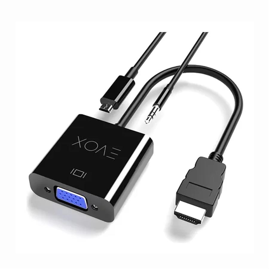 onversor HDMI a VGA CAPBA 1080p con Audio y USB para PC PS4