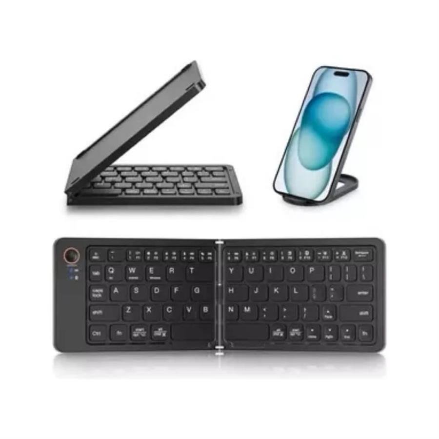 Teclado Plegable Bluetooth + Soporte Celular Cmk-B023