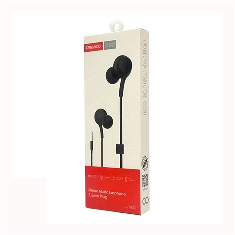 Auricular Con Cable Tranyoo T-R18 3.5mm 1.2 Metros Manos Libres