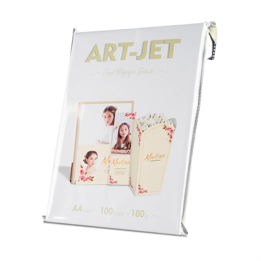 180A4100 Papel Fotográfico Art-Jet Brillante 180g 100H