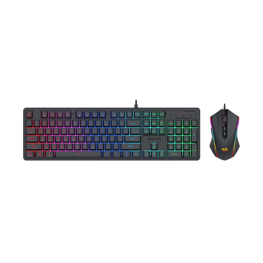 Kit Gamer Teclado Y Ratón Redragon S107 RGB Negro