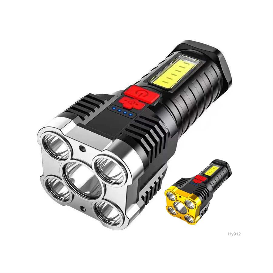 Linterna indicacion de potencia de bateria recargable hy912
