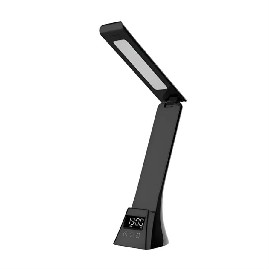 Lampara De Escritorio Con Cargador Wireless Reloj 15W