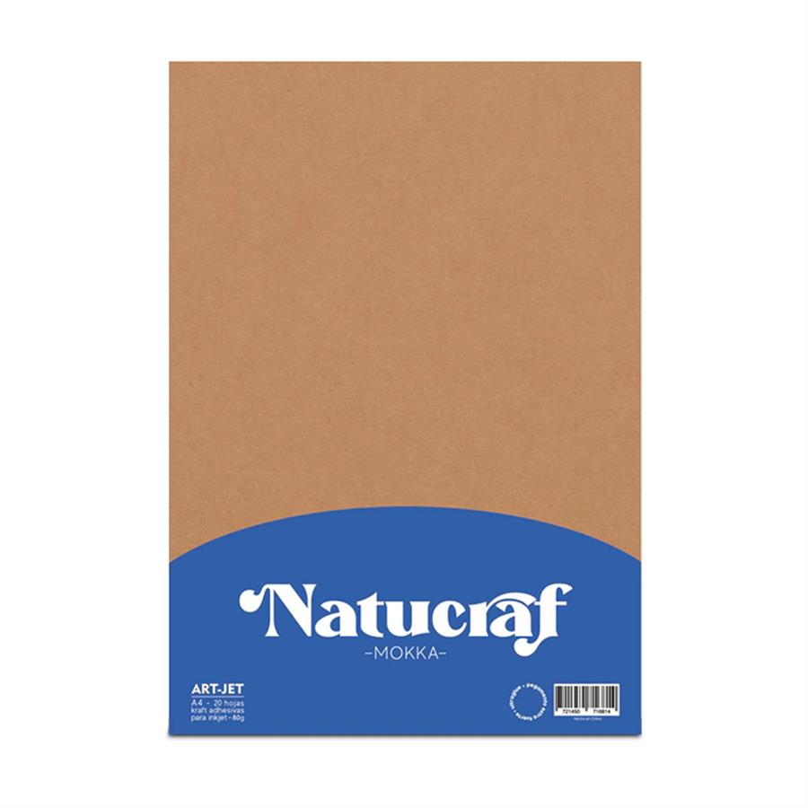 Papel Autoadhesivo Art-Jet Natucraf Mokka A4 20H