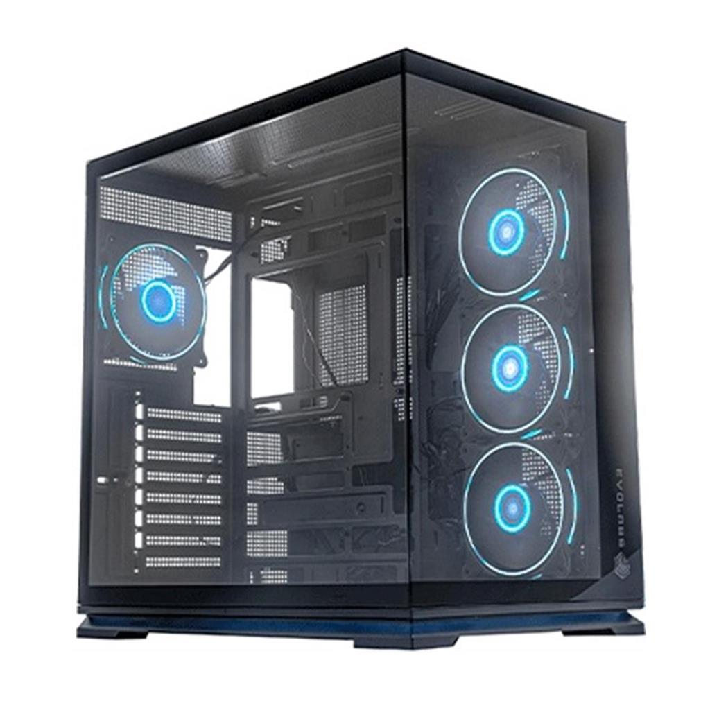 Gabinete Gamer Evolabs Luma X EVO-320AB con 4 Coolers ARGB