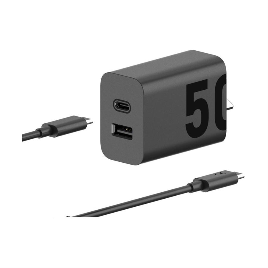 Cargador Cabezal Motorola Dual Usb-a Y Usb C 50w