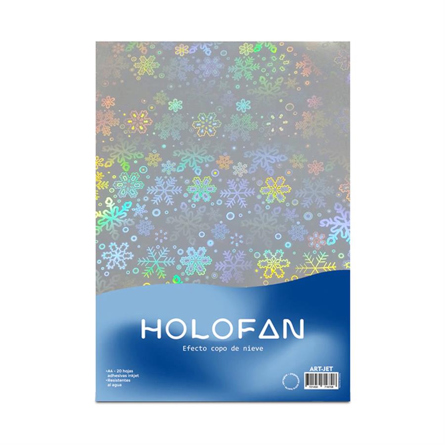 Papel Holofan Efecto Copo de NieveA4 20H