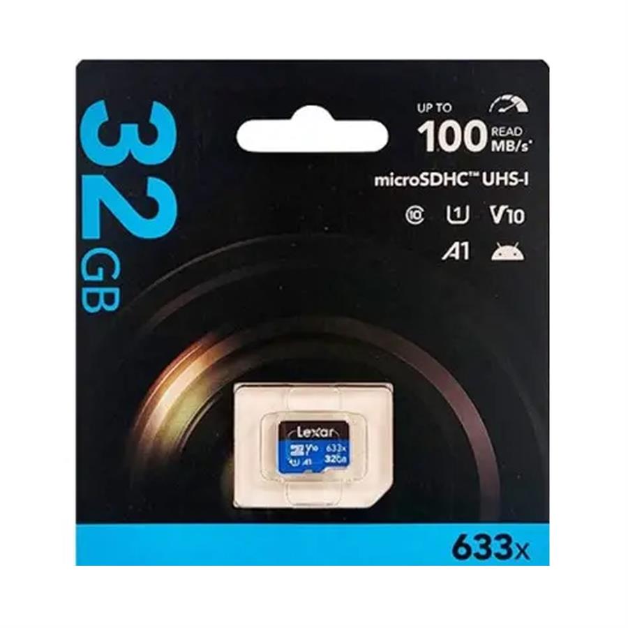 Tarjeta MicroSD Lexar 32Gb 633x UHS-I Clase 10 Sin Adaptador