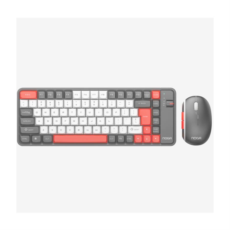 NKB-Q20 KIT Teclado y Mouse inalmbrico Noga 2.4/Bt - Rojo