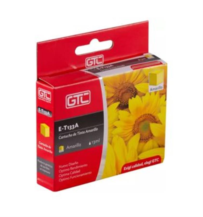 Cartucho de Tinta Gtc compatible Epson T133 T133420 Yellow