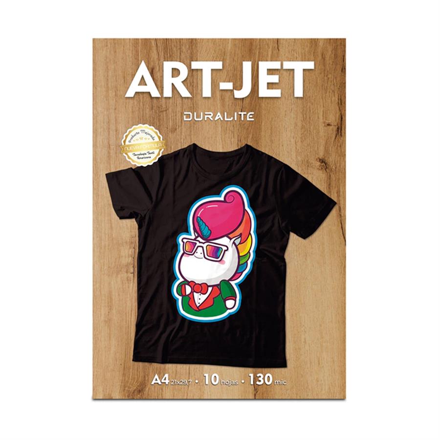 Papel Transfer Duralite Prendas Oscuras Art-jet A4 10 Hojas