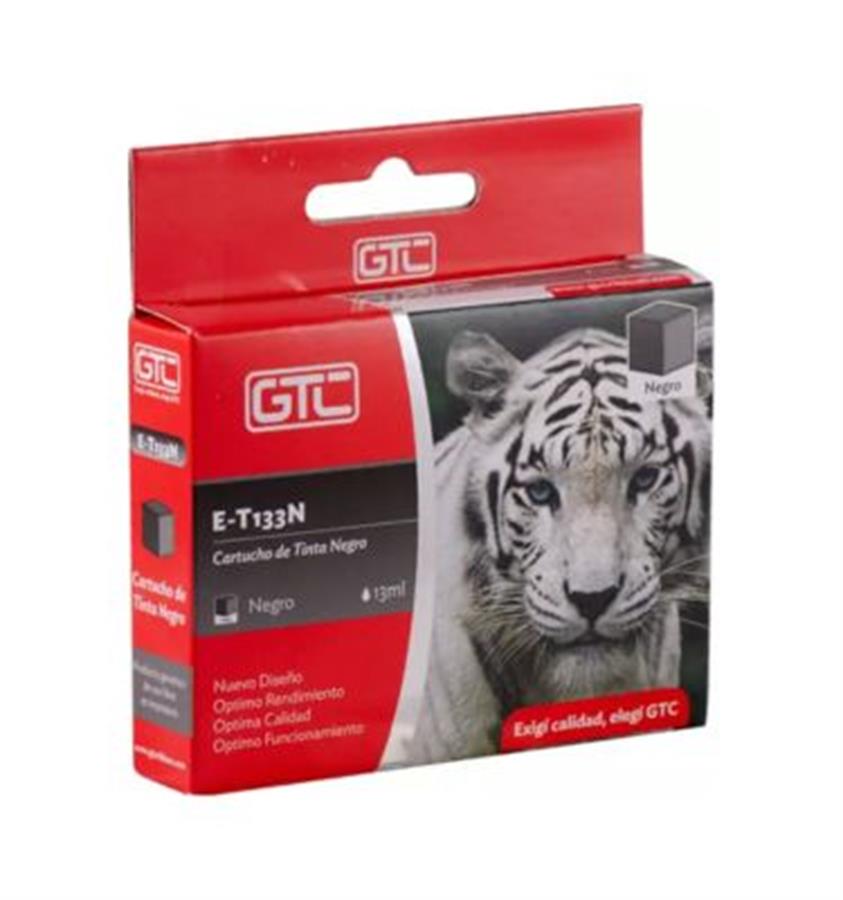 Cartucho de Tinta Gtc compatible Epson T133 T133120 Black