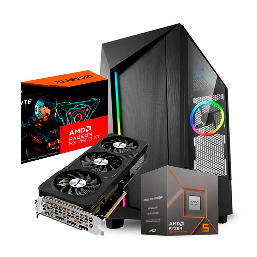 Pc Amd 8400f 32Gb 1Tb M.2 Rx 7600xt