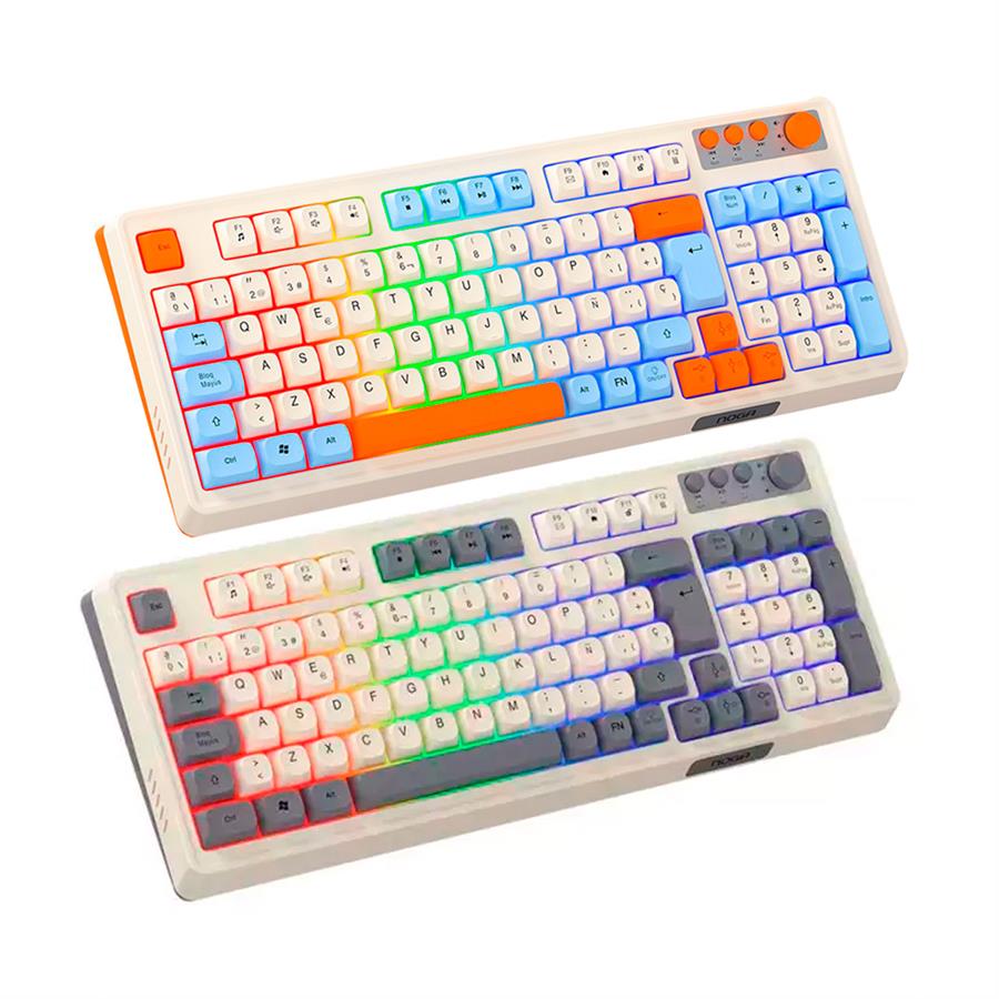 Nkb-Q50 Teclado Multimedia Rgb Leds Vintage
