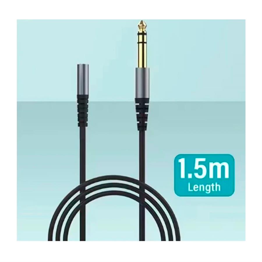 XC-S5016 Conector De Audio De 6.35Mm A 3.5Mm Hembra Largo 1.5Mts