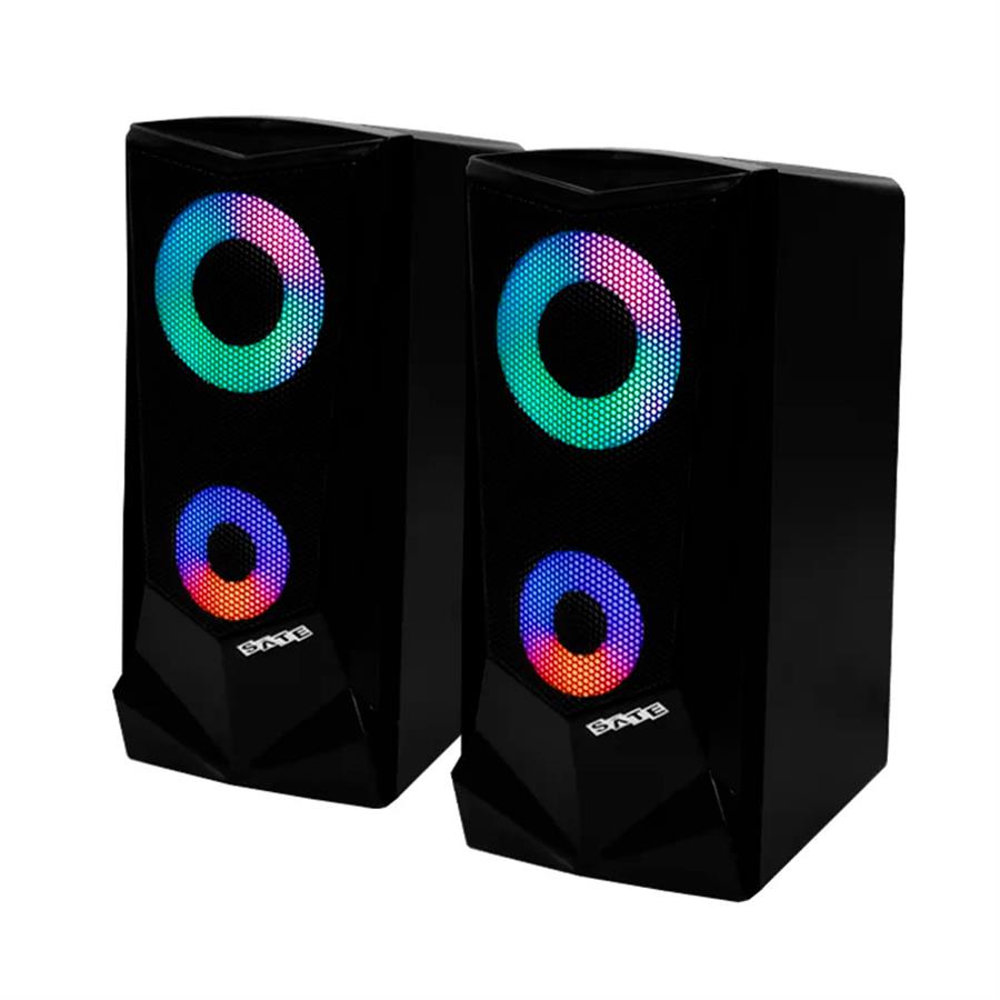 As-689u Parlante Pc Satellite  Gaming 6 Watts Rms Con Usb Mini Jack 3.5 Mm