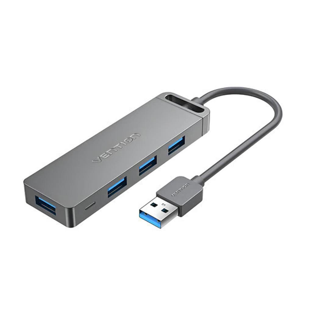Hub USB 3.0 Vention CH-VN-CHLHD 5 en 1 4 Puertos + Carga Gris