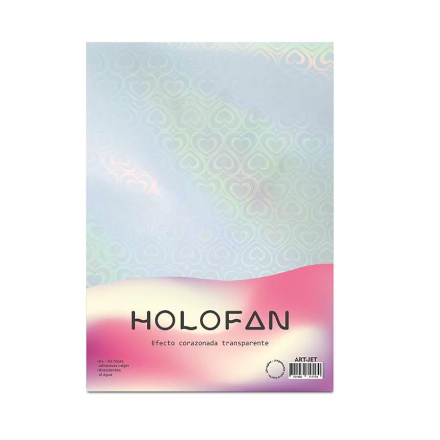 Papel Holofan Efecto Corazonada Semitransparente A4 20H