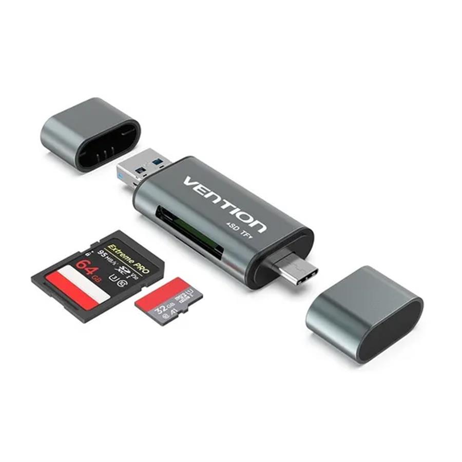 CCHH0 Lector De Tarjetas Sd Tf A Usb-c Usb Y Micro Usb - Vention