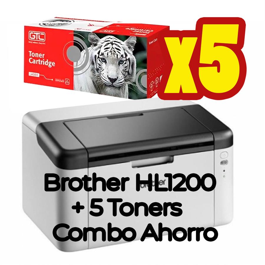 Combo Brother HL1200 + 5 Toners TN1060 Compatibles