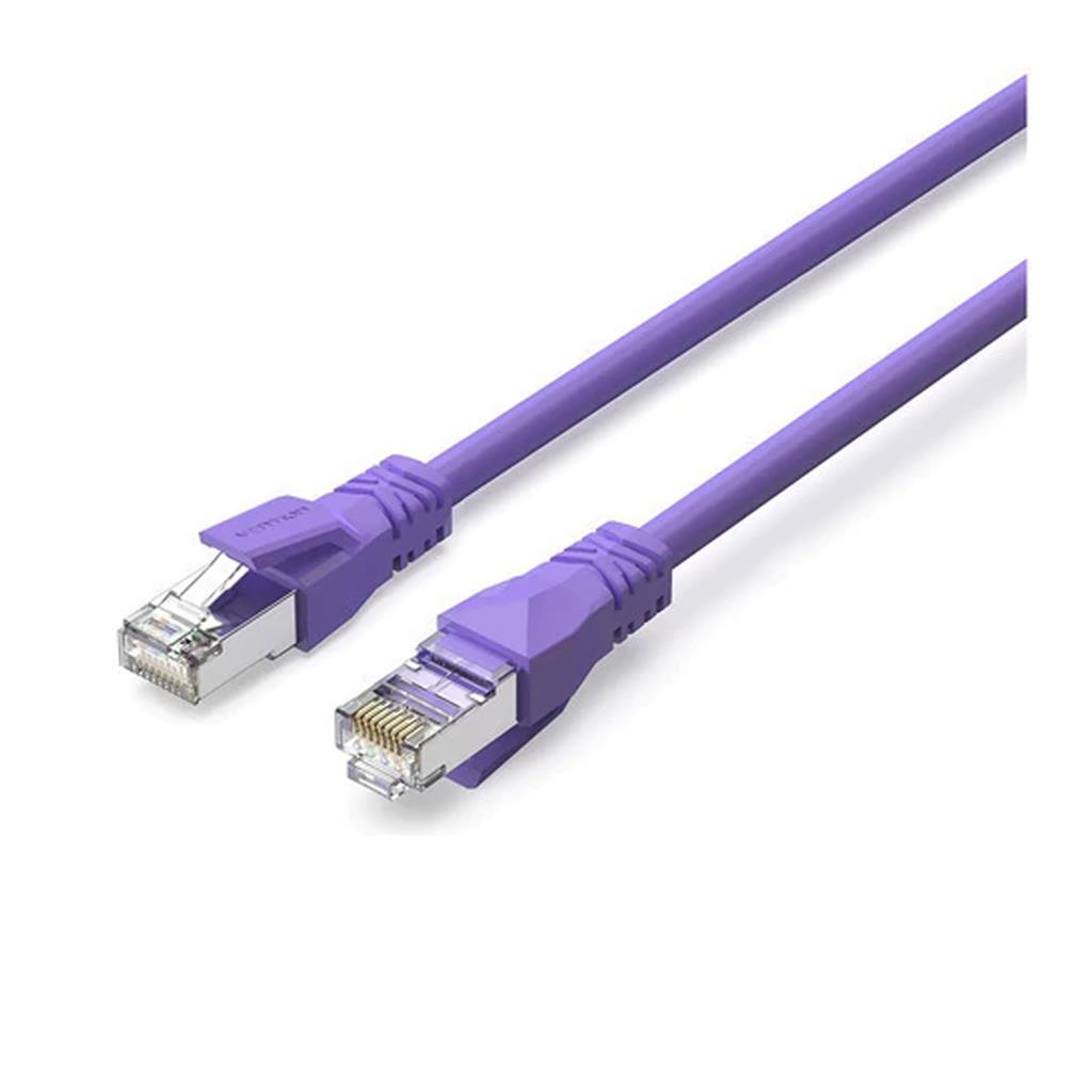 Cable De Red Cat 6a Rj45 Sftp Purpura 10gbps 10m Vention IBMVL