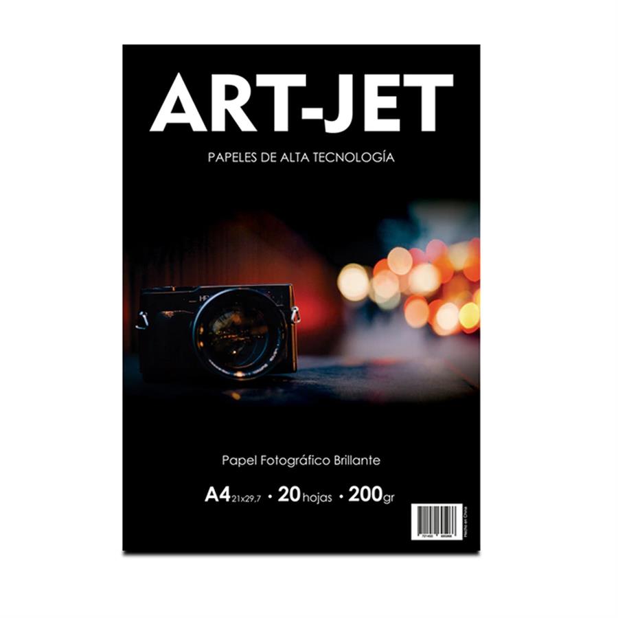 Papel fotográfico Art-Jet brillante 200gr A4 x 20 Hojas