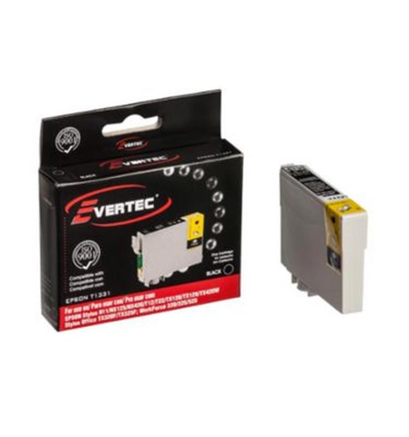 Cartucho de Tinta Evertec compatible Epson T133 T133120 Black