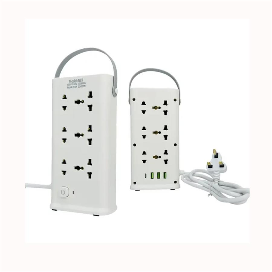 Zapatilla Eléctrica AMT-N87 12 Tomas USB-A USB-C Cable 1.9M