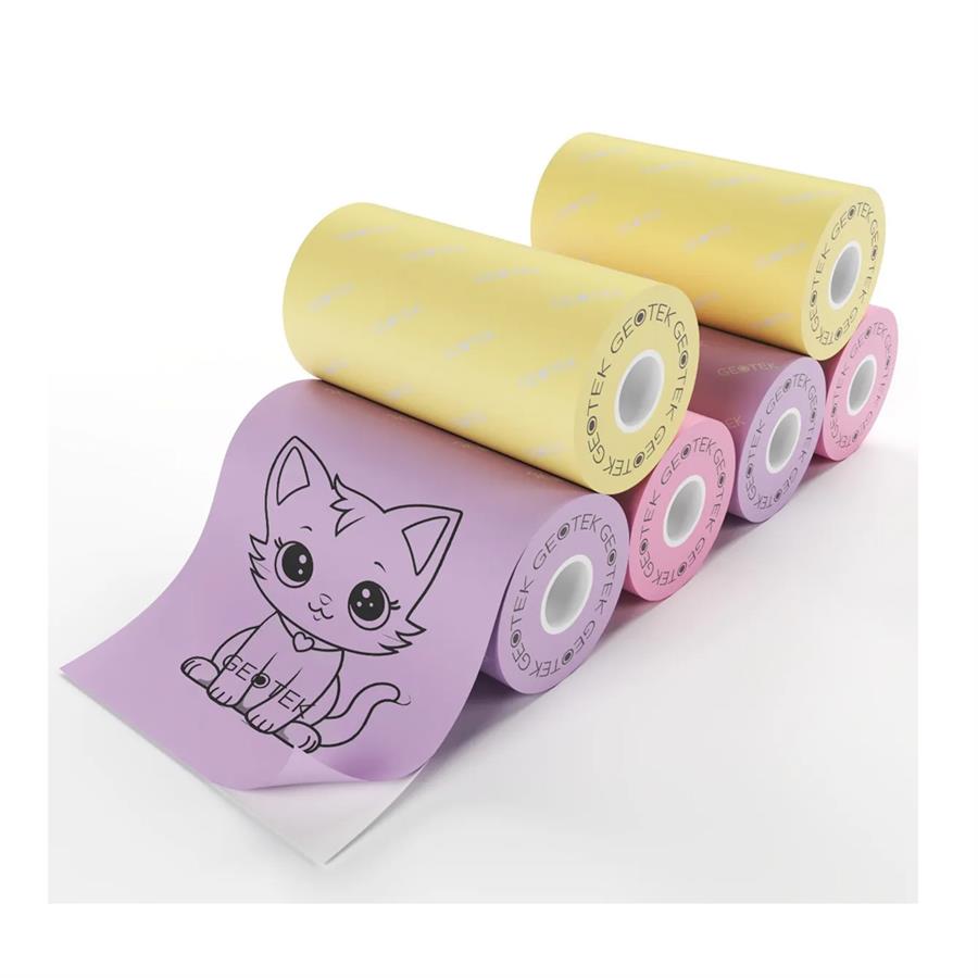 Papel Autoadhesivo Color X3u Mini Impresora 57mm X 2.7mts Color Colores
