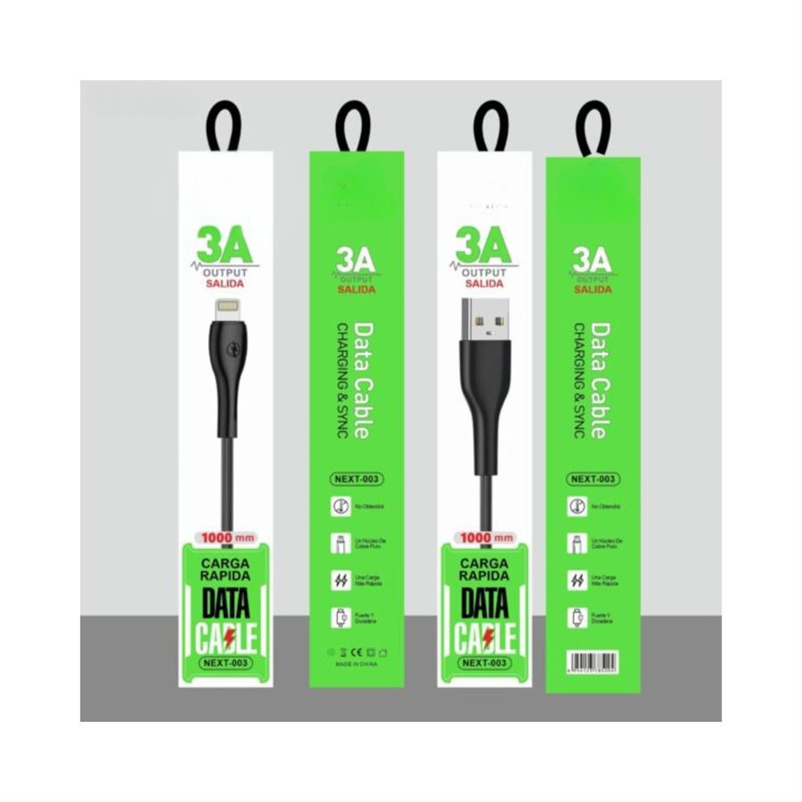 Cable Usb a Lightning Iphone Carga Rapida 1MT 3A Next-003