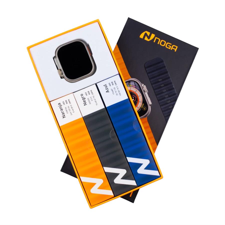 NG-SW16S Smartwatch Noga Watch + 3 Mallas + Vidrio Protector - Naranja